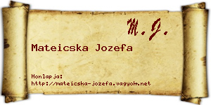 Mateicska Jozefa névjegykártya